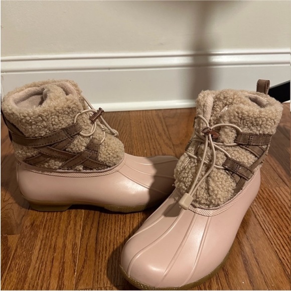 New Sperry Top-Spider Pink Sherpa Duck boots, Size 6.5 - Picture 3 of 10